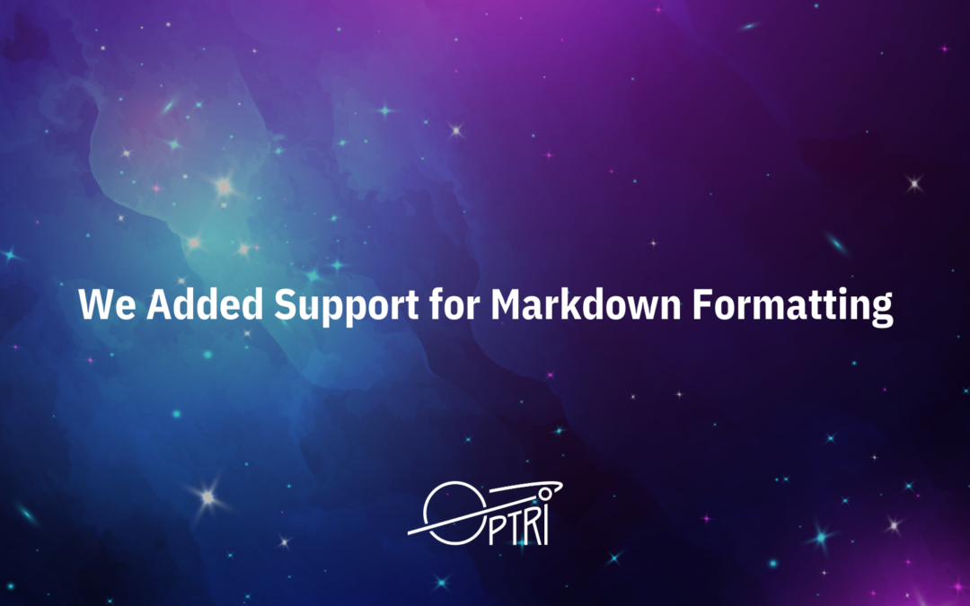 We Added Support for Markdown Formatting