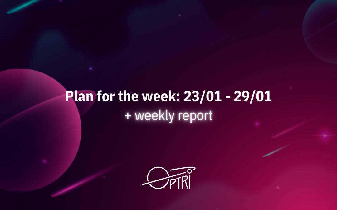 Plan for the Week (23/01-29/01) & Weekly Report